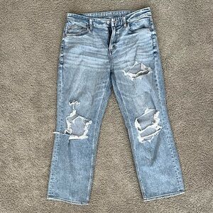 AE Stretch Curvy High-Waisted Straight Jean Size 12 Short